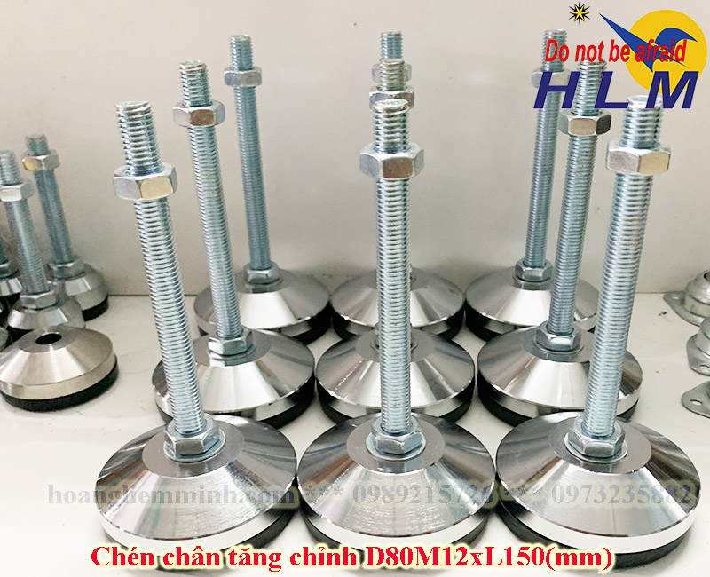 Chân tăng chỉnh chịu lực D80M12xL150(mm)