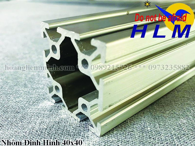 Nhôm định hình 40x40 x 8 rãnh