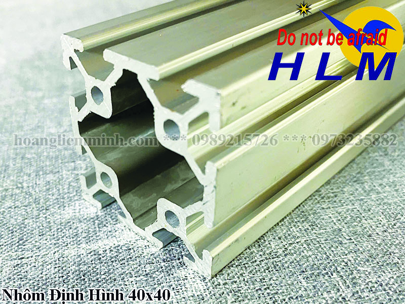 Nhôm định hình 40x40 x 8 rãnh