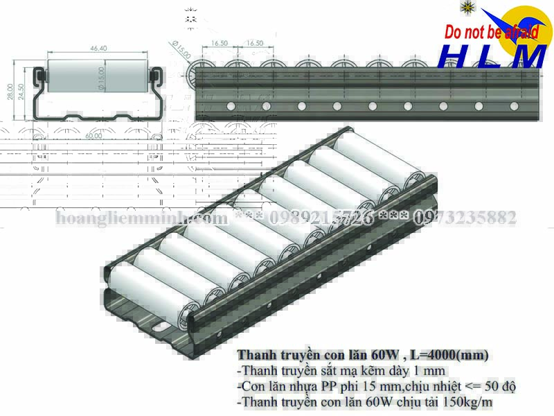 Thanh Truyền Con Lăn 60W