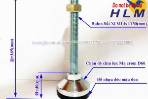 Chân Tăng Chỉnh Chịu Lực D60M14xL150(mm)
