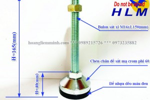 Chân Tăng Chỉnh Chịu Lực D60M16xL150(mm)