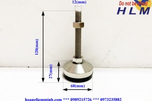 Chân Tăng Chỉnh Chịu Lực Inox 304 D60M12xL100(mm)