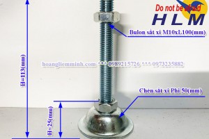 Chân tăng chỉnh D50M10xL100(mm)