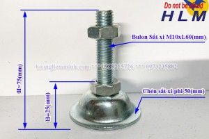 Chân tăng chỉnh D50M10xL60(mm)