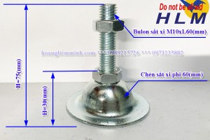 Chân Tăng Chỉnh D60M10xL60(mm)