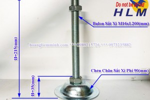 Chân Tăng Chỉnh D90xM16xL200(mm)