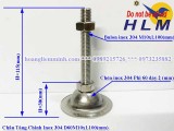 Chân tăng chỉnh inox 304 D60M10xL100(mm)