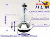 Chân Tăng Chỉnh Chịu Lực D60M12xL100(mm)