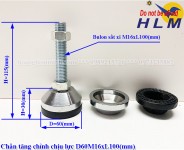 Chân Tăng Chỉnh Chịu Lực D60M16xL100(mm)