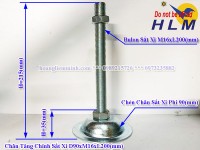 Chân Tăng Chỉnh D90xM16xL200(mm)